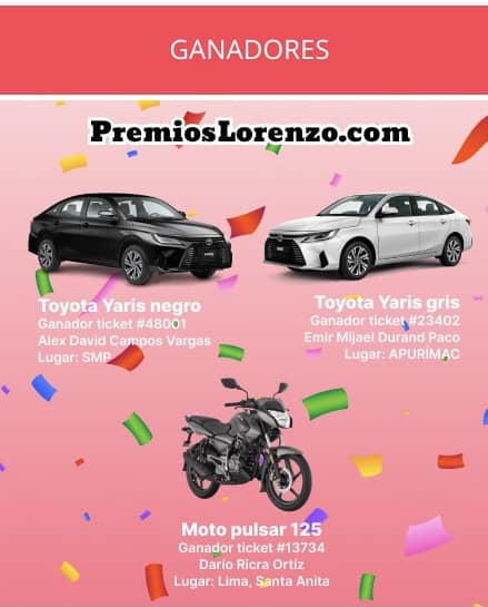 Ganadores del Sorteo Rico Piura San Valentín
